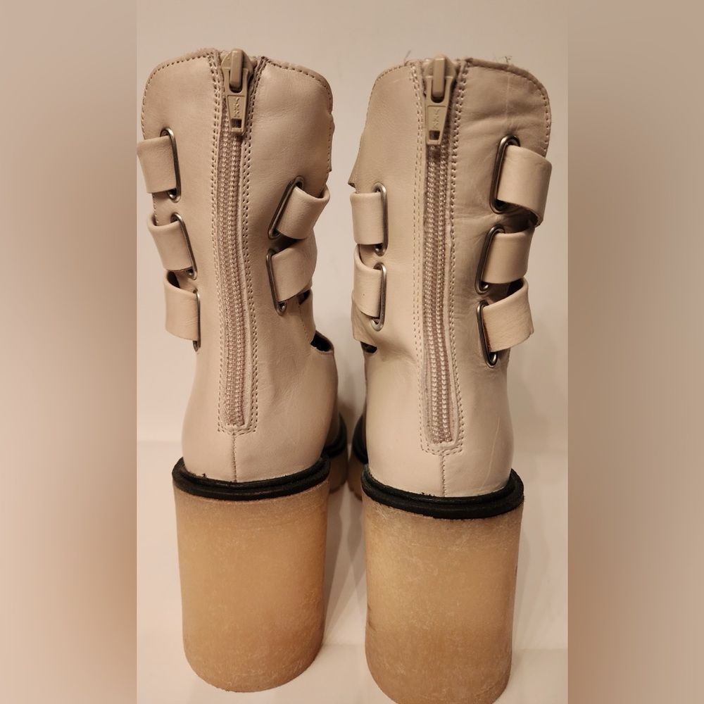 Free People Jesse Women's Cutout Boots In Ivory Size 8.5/39 - Picture 3 of 13